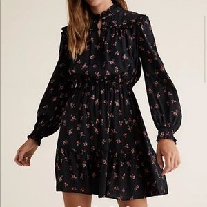 Zara basic navy blue mini dress
